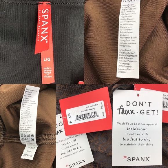 Spanx Faux Suede Leggings Rich Caramel - Picture 13 of 15